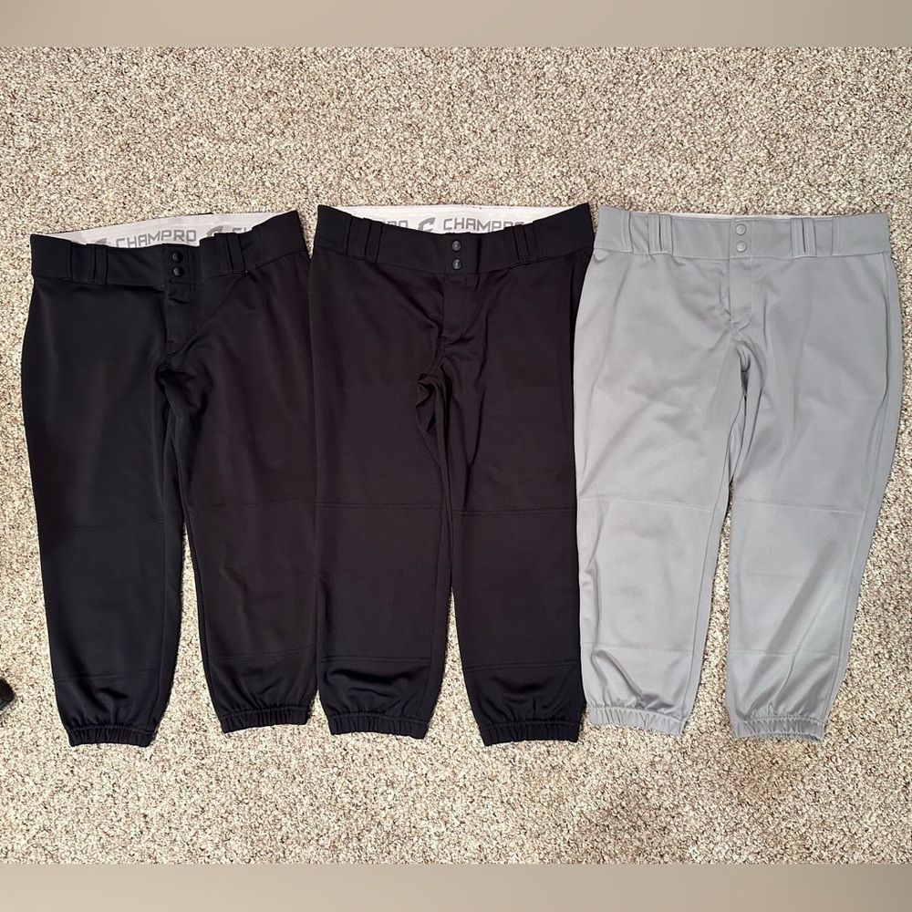 Champro Womens Softball Pants 3 Pair